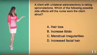 NCLEX Question Aldactone Side Effects [upl. by Arraet]