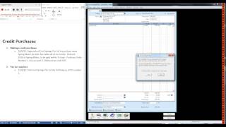 MYOB  Credit Purchases [upl. by Zzahc]