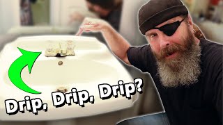 How to Fix a Dripping Bathroom Sink Faucet Double Handle [upl. by Nireil]