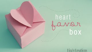 How To Make Easy Paper Box That Opens And Closes Heart Shape Paper Gift Box Origami  Heart Box [upl. by Idou]