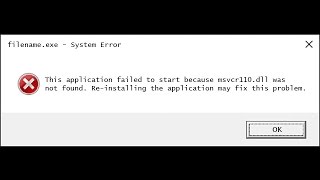 How to fix MSVCP110dll MSVCR110dll VCOMP110DLL error Windows 10 Flatout 4 Faster fix [upl. by Yrag]