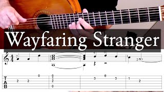 THE WAYFARING STRANGER  Full Tutorial with TAB  Fingerstyle Guitar [upl. by Ahslek359]