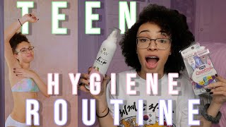 MY TEENAGE FEMININE HYGIENE ROUTINE  TIPS ON HOW TO STAY FRESH W DEMOS  aliyah simone [upl. by Luing]