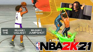 I CREATED THE UGLIEST JUMPSHOT IN NBA 2k21 New Best Jumpshot [upl. by Cornie]