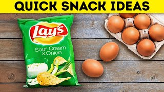 Quick And Yummy SNACK IDEAS  Delicious Recipes You Can Cook Under 5 Minutes [upl. by Eliga]