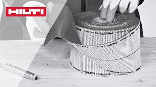 HOW TO install Hilti CFSB firestop bandage [upl. by Edahs]