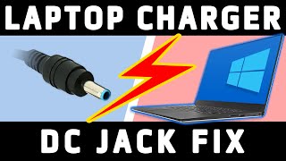 Laptop Not Charging Power Adapter DC Jack Central Pin Bent Fix [upl. by Dylana]