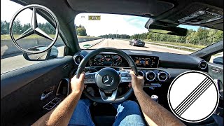 Mercedes Benz A180 136PS W177 2020  Top Speed German Autobahn POV Test Drive [upl. by Aynnek]