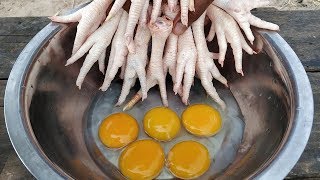 Crispy Chicken Feet Recipe  Yummy Crispy Chicken Feet Cooking [upl. by Rehpotsrhc]