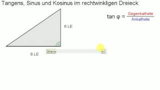 Winkelberechnung im rechtwinkligen Dreieck [upl. by Golden491]