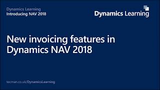 Dynamics NAV 2018  New invoicing features [upl. by Nadean]