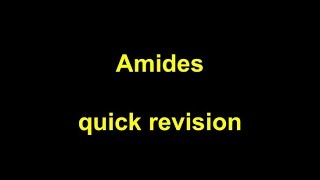 Quick Revision  Amides [upl. by Norym]