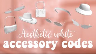 ✰AESTHETIC WHITE ACCESSORY CODES✰ ROBLOXBloxburg [upl. by Llehcim]