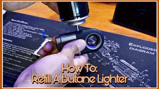 How To Fill A Lighter  Butane Lighter Refill [upl. by Atipul]