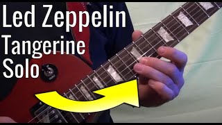 Tangerine Solo by Led Zeppelin  Guitar Lesson [upl. by Artinek]