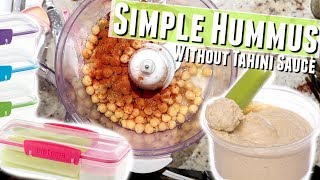 Easy Hummus Recipe No Tahini Homemade Hummus without Tahini Sauce with Canned Chickpeas [upl. by Ailyt]