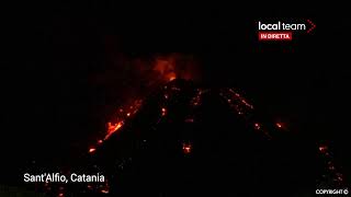 LIVE Etna nuova eruzione in corso diretta video [upl. by Aicenek]