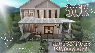 30K BLOXBURG AESTHETIC HOUSE BUILD 2STORY NO ADVANCED PLACEMENT [upl. by Ydaj295]