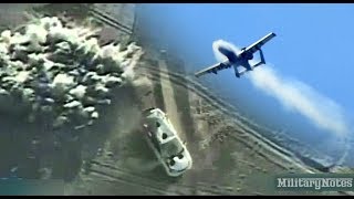 A10 Warthog 30mm cannon vs Taliban getaway vehicle [upl. by Justinian765]