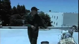 How to spray white roof coatings [upl. by Maleen]