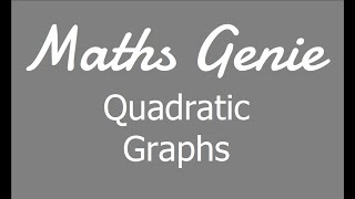 Quadratic Graphs [upl. by Sivrat]