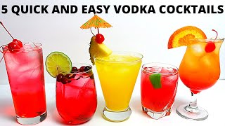 5 Easy Vodka Cocktails [upl. by Tull]