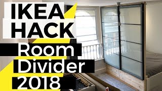 Studio Apartment Room Divider  IKEA HACK [upl. by Anelram705]