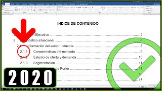 WORD Como hacer un INDICE automático para Tesis Tesina Monografías y otros documentos [upl. by Akinaj]