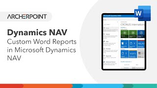 Microsoft Dynamics NAV Create Reports with Microsoft Word [upl. by Mit648]