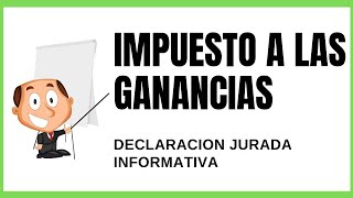 GANANCIAS EMPLEADOS Declaración Jurada Informativa OBLIGATORIA [upl. by Durman]