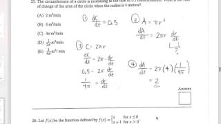 AP Calculus AB Multiple Choice Walkthrough  Sample Exam 1 [upl. by Nnyltiac174]