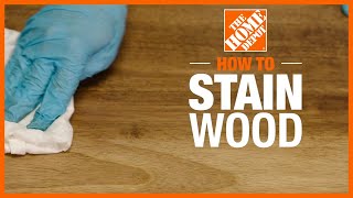 How to Stain Wood  The Home Depot [upl. by Eelyrehc]