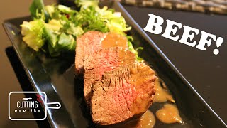 DELICIOUS Chateaubriand STEAK Recipe with DEMI GLACE SAUCE  Tasty Steak Recipes  cutting paprika [upl. by Karoline]