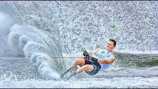 How to Cross the Wakes Slalom Waterskiing [upl. by Namaan751]