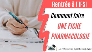 📝Comment créer une fiche pharmacologie  Révisions IFSI [upl. by Zachariah]