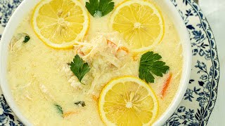 Greek Lemony Chicken Avgolemono Soup 2 WAYS [upl. by Albertson]