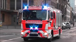 MASSIVER BULLHORN amp PRESSLUFT EINSATZ Feuerwehr BF FrankfurtMain HD [upl. by Bork]