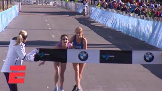 Marathoner heroically finishes Dallas Marathon with help of fellow runner  ESPN [upl. by Alena158]