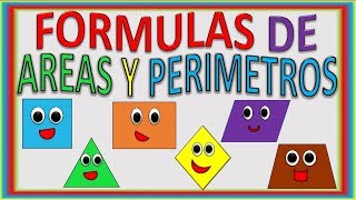 AREAS Y PERIMETROS DE FIGURAS PARA NIÑOS [upl. by Iaka]