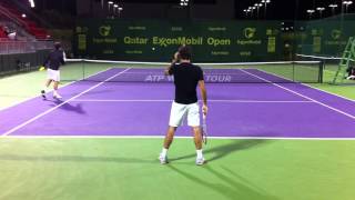 Federer Practice BackView full [upl. by Nitaj572]