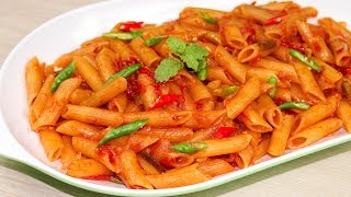 ঘরোয়া উপকরনে মজাদার পাস্তা রান্নার রেসিপিPasta Recipe BanglaPasta Recipes VegPasta In Red Sauce [upl. by Eiloj]