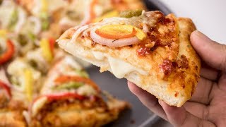 Cheese Burst Pizza Recipe  Homemade Dominos Restaurant Style  CookingShooking [upl. by Ellenod]