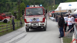 Sirenenalarm Feuerwehren Gasteinertal unterwegs nach PKW brand im Tunnel während Sternfahrt 2019 [upl. by Hammad167]