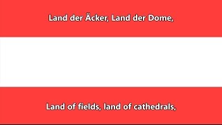 Austrian National Anthem DEEN lyrics  Österreichische Bundeshymne [upl. by Ennaecarg]