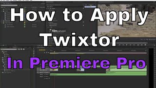 How to apply the Twixtor Effect in Premiere Pro [upl. by Ignatius573]