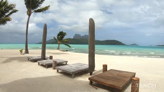 Private Island 🏝 Beach Walking Tour  Motu Tane Bora Bora French Polynesia 🇵🇫  4K Ultra HD Travel [upl. by Emerick]