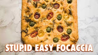 Crazy Easy Tomato and Olive Focaccia  A Thank you [upl. by Gnourt]