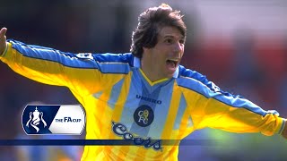 Gianfranco Zolas wonder goal v Wimbledon  From The Archive [upl. by Nivrehs]