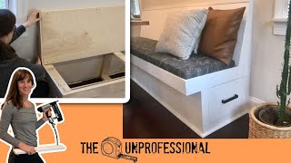 DIY Banquette Bench Bench Seating with Storage [upl. by Harli]