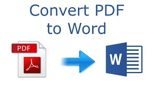 How to convert PDF to Word 2016 tutorial [upl. by Nivlak]